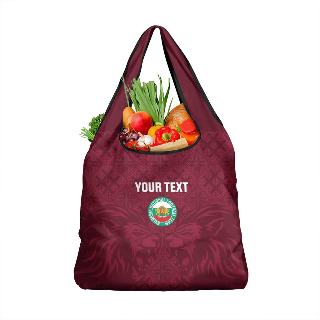 Custom Bulgaria Football Grocery Bag Go Lavovete Bulgarian Pattern