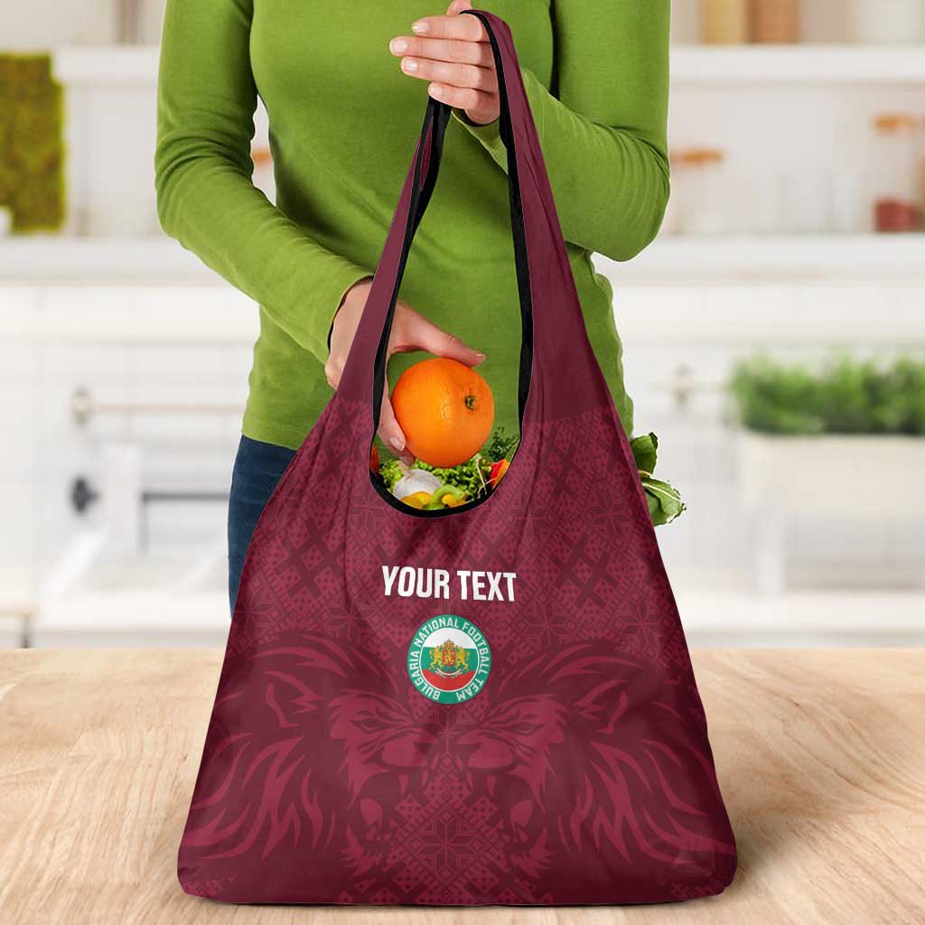 Custom Bulgaria Football Grocery Bag Go Lavovete Bulgarian Pattern