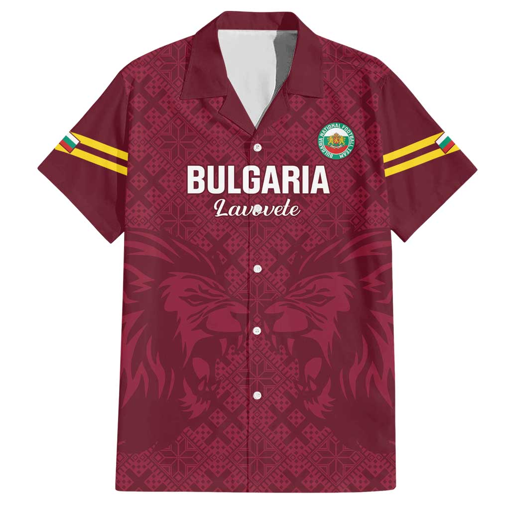 Custom Bulgaria Football Hawaiian Shirt Go Lavovete Bulgarian Pattern
