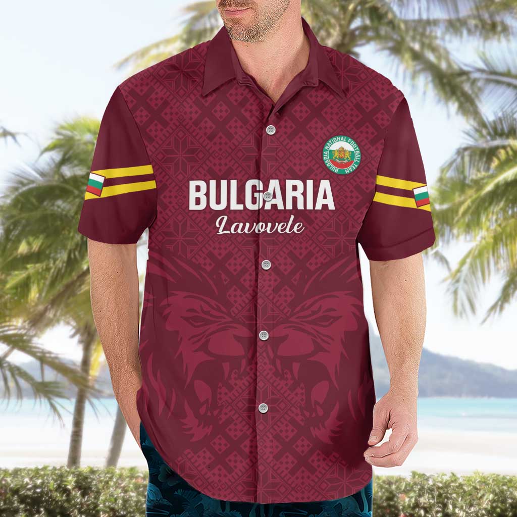 Custom Bulgaria Football Hawaiian Shirt Go Lavovete Bulgarian Pattern