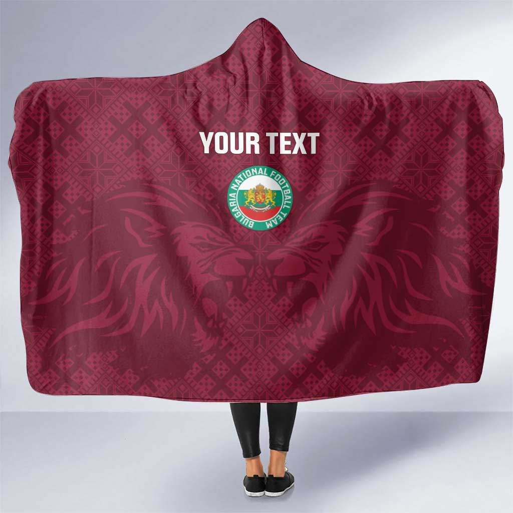 Custom Bulgaria Football Hooded Blanket Go Lavovete Bulgarian Pattern