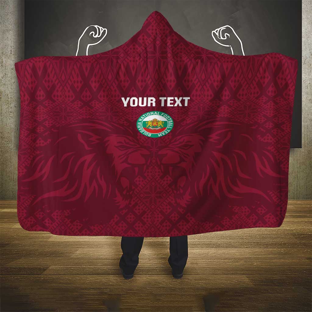 Custom Bulgaria Football Hooded Blanket Go Lavovete Bulgarian Pattern
