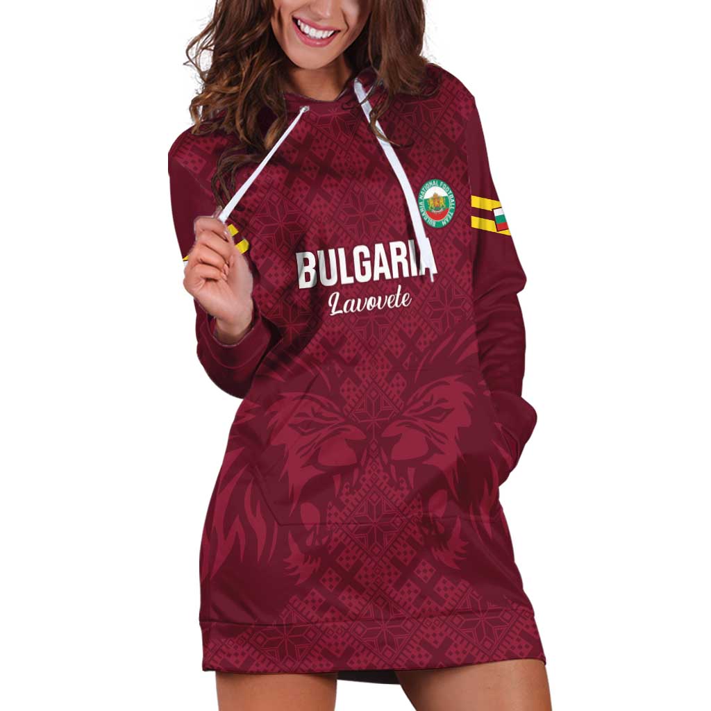 Custom Bulgaria Football Hoodie Dress Go Lavovete Bulgarian Pattern