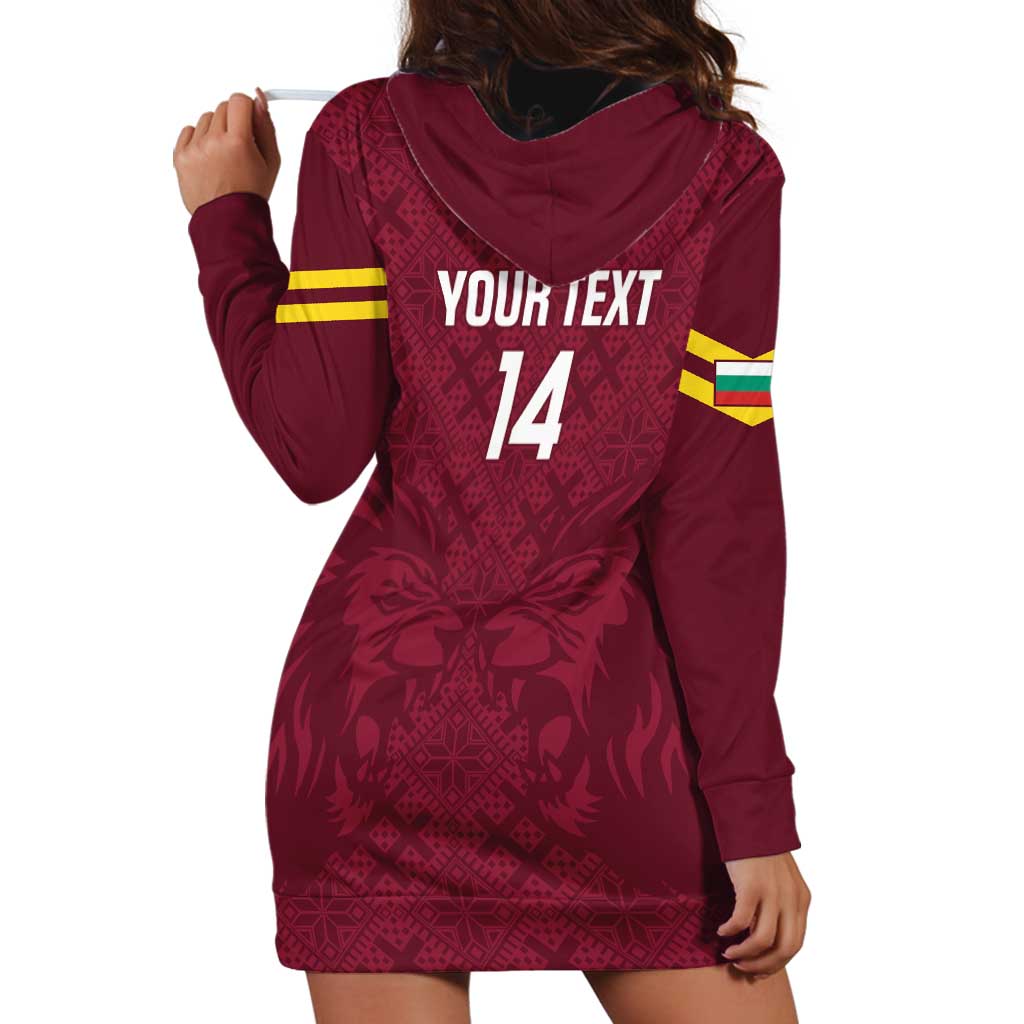 Custom Bulgaria Football Hoodie Dress Go Lavovete Bulgarian Pattern
