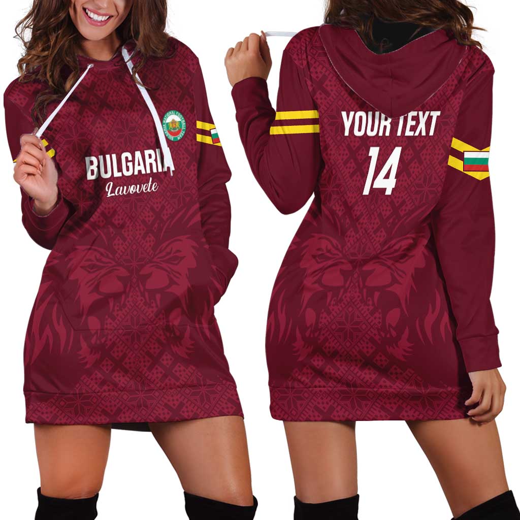 Custom Bulgaria Football Hoodie Dress Go Lavovete Bulgarian Pattern