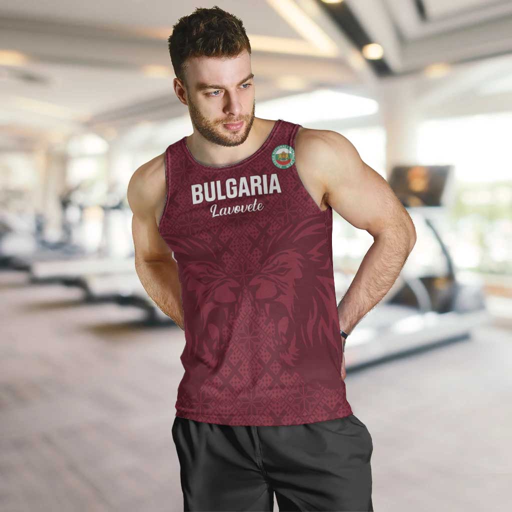 Custom Bulgaria Football Men Tank Top Go Lavovete Bulgarian Pattern