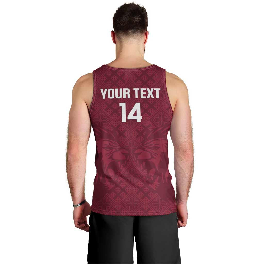 Custom Bulgaria Football Men Tank Top Go Lavovete Bulgarian Pattern