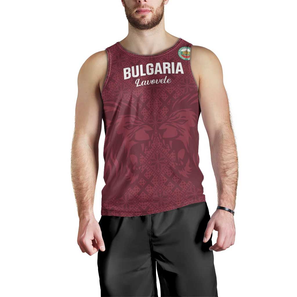 Custom Bulgaria Football Men Tank Top Go Lavovete Bulgarian Pattern