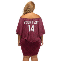Custom Bulgaria Football Off Shoulder Short Dress Go Lavovete Bulgarian Pattern