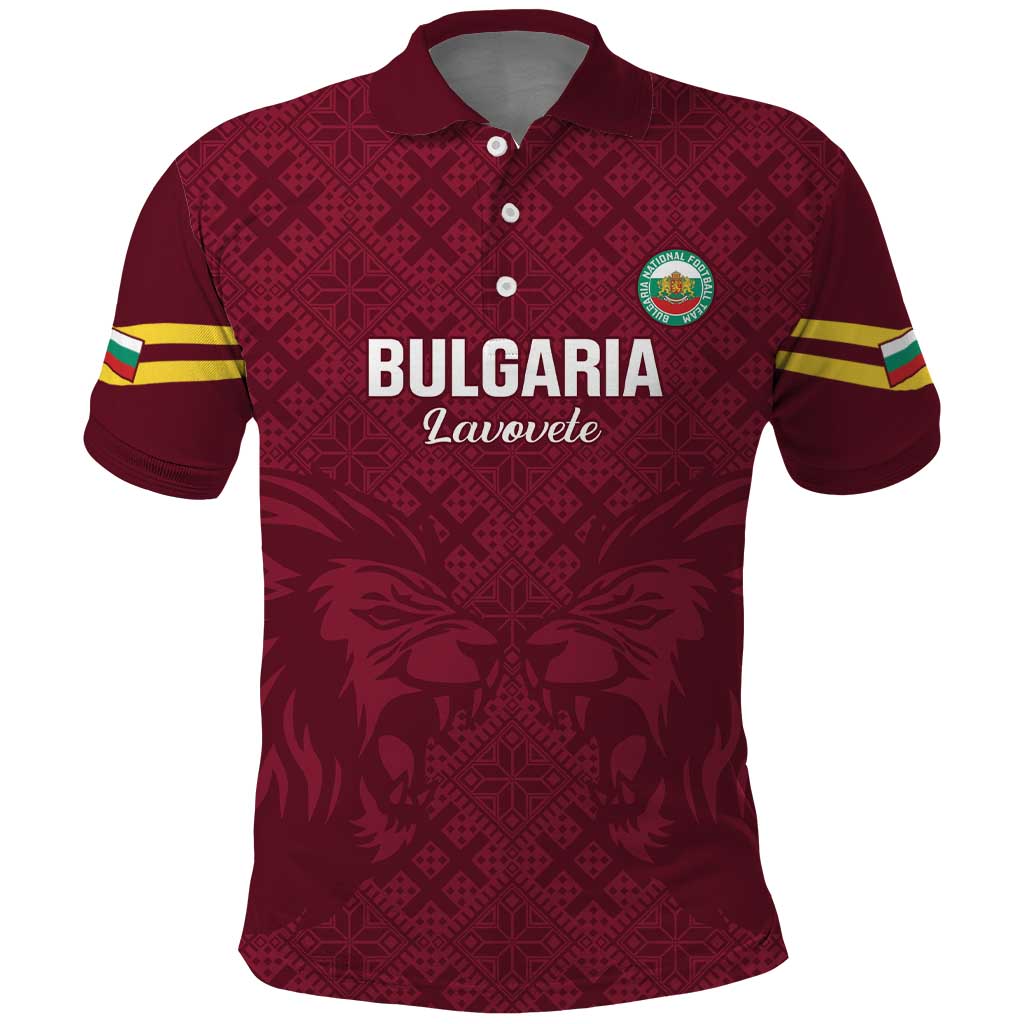 Custom Bulgaria Football Polo Shirt Go Lavovete Bulgarian Pattern
