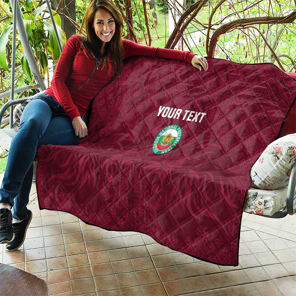 Custom Bulgaria Football Quilt Go Lavovete Bulgarian Pattern