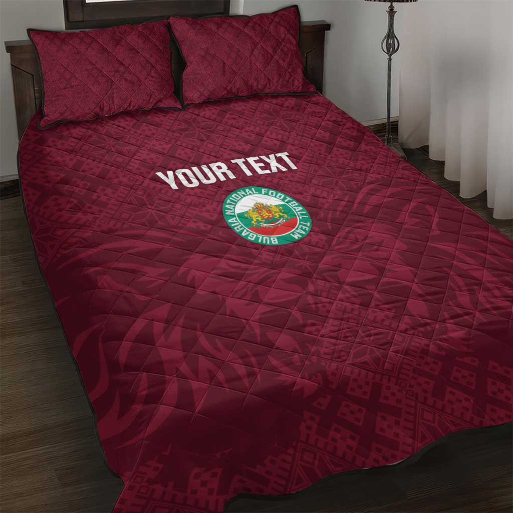 Custom Bulgaria Football Quilt Bed Set Go Lavovete Bulgarian Pattern