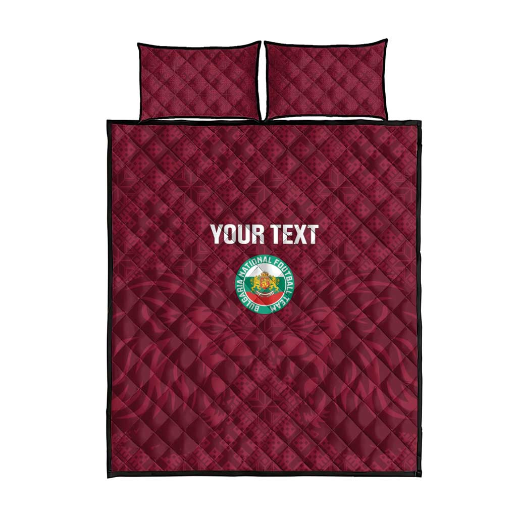Custom Bulgaria Football Quilt Bed Set Go Lavovete Bulgarian Pattern