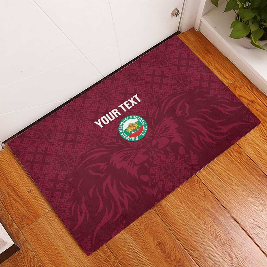 Custom Bulgaria Football Rubber Doormat Go Lavovete Bulgarian Pattern