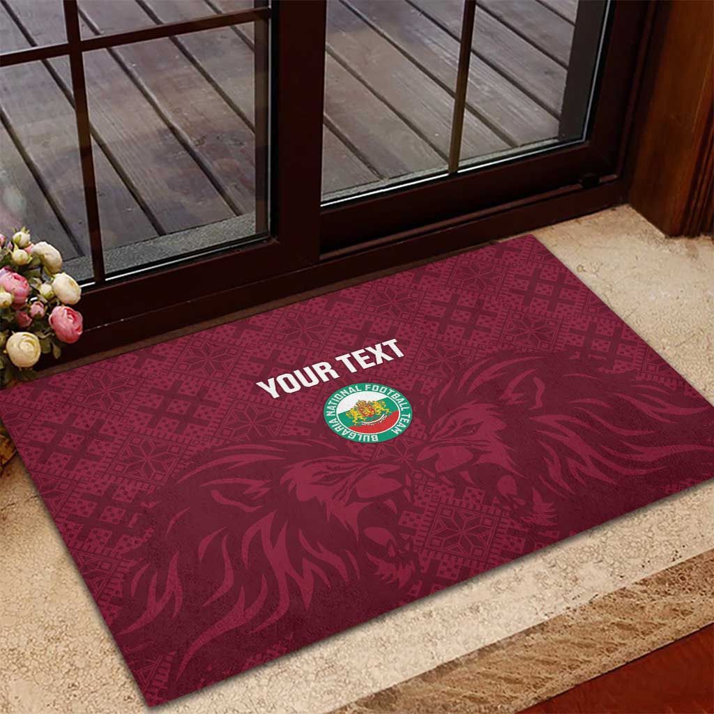 Custom Bulgaria Football Rubber Doormat Go Lavovete Bulgarian Pattern