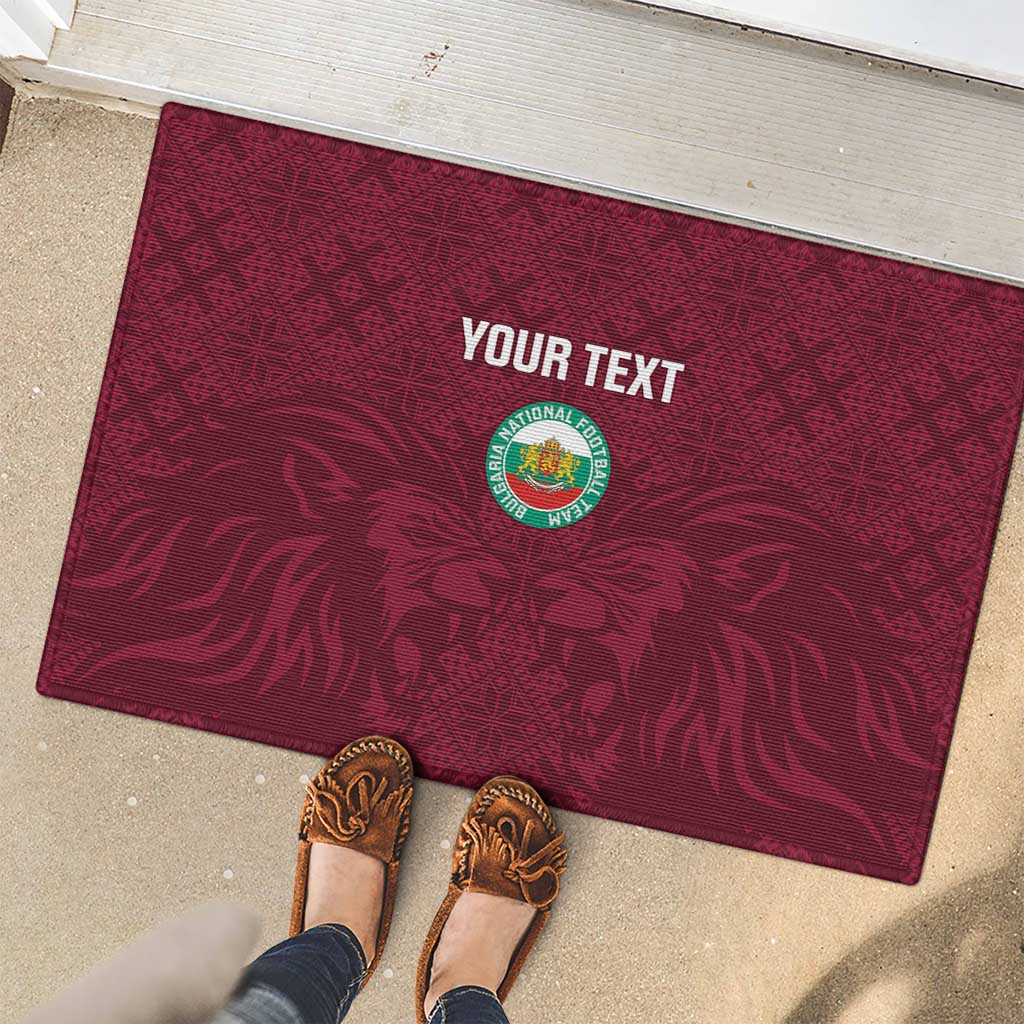 Custom Bulgaria Football Rubber Doormat Go Lavovete Bulgarian Pattern