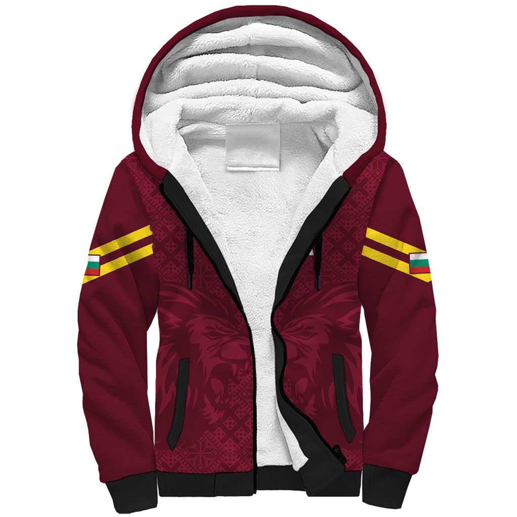 Custom Bulgaria Football Sherpa Hoodie Go Lavovete Bulgarian Pattern
