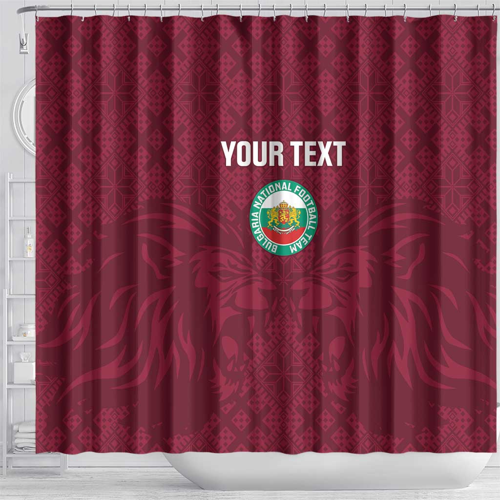 Custom Bulgaria Football Shower Curtain Go Lavovete Bulgarian Pattern