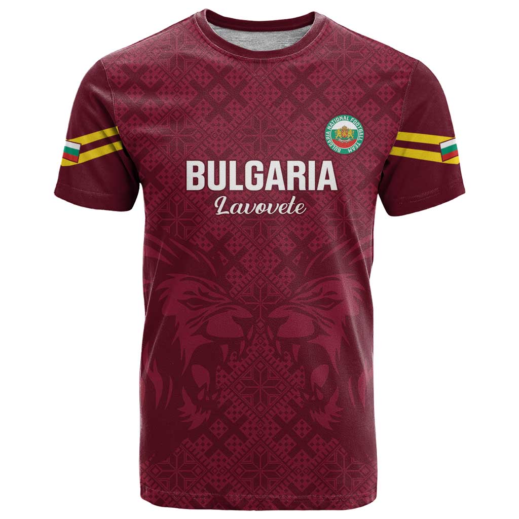 Custom Bulgaria Football T Shirt Go Lavovete Bulgarian Pattern