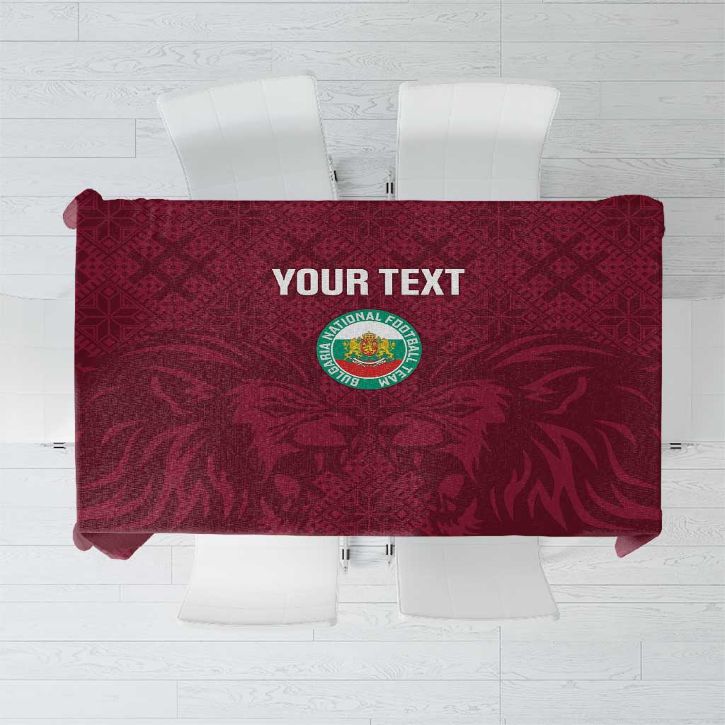 Custom Bulgaria Football Tablecloth Go Lavovete Bulgarian Pattern