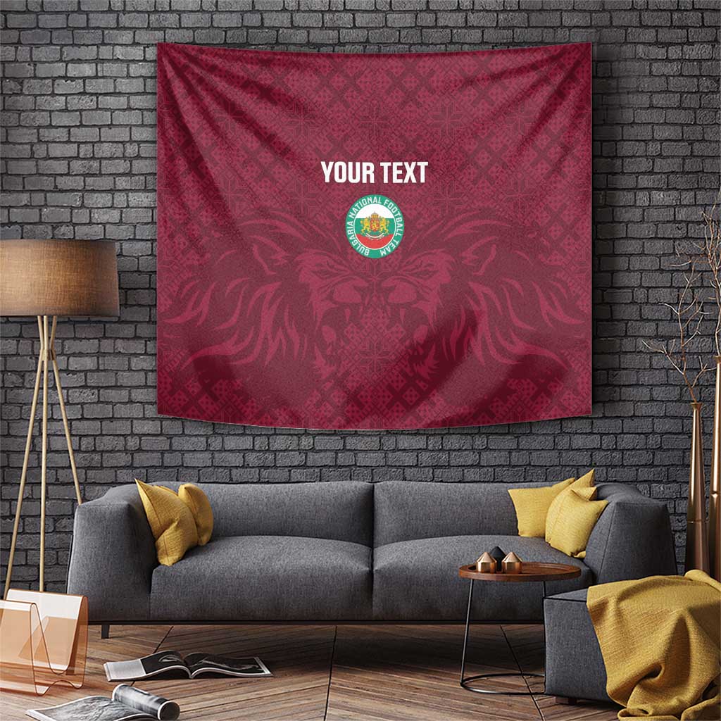 Custom Bulgaria Football Tapestry Go Lavovete Bulgarian Pattern