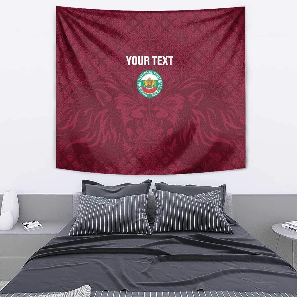 Custom Bulgaria Football Tapestry Go Lavovete Bulgarian Pattern