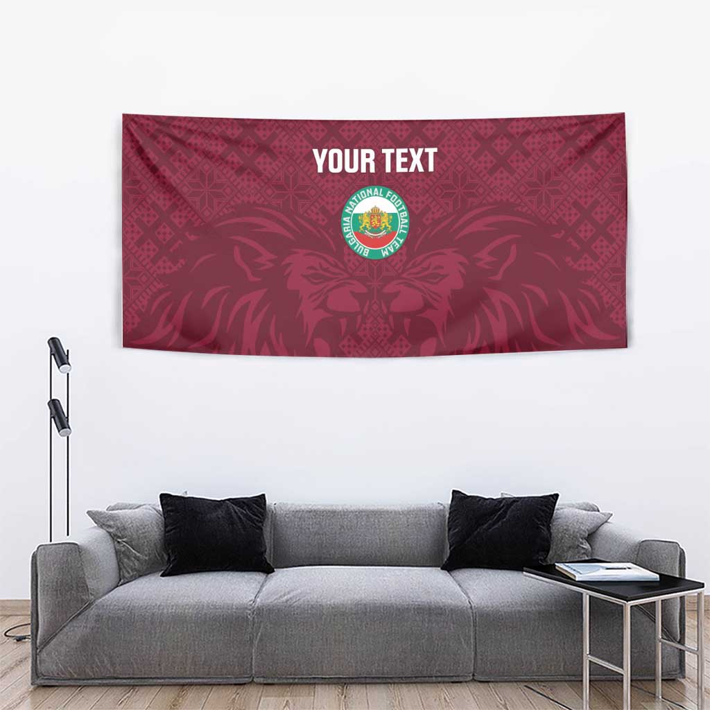 Custom Bulgaria Football Tapestry Go Lavovete Bulgarian Pattern