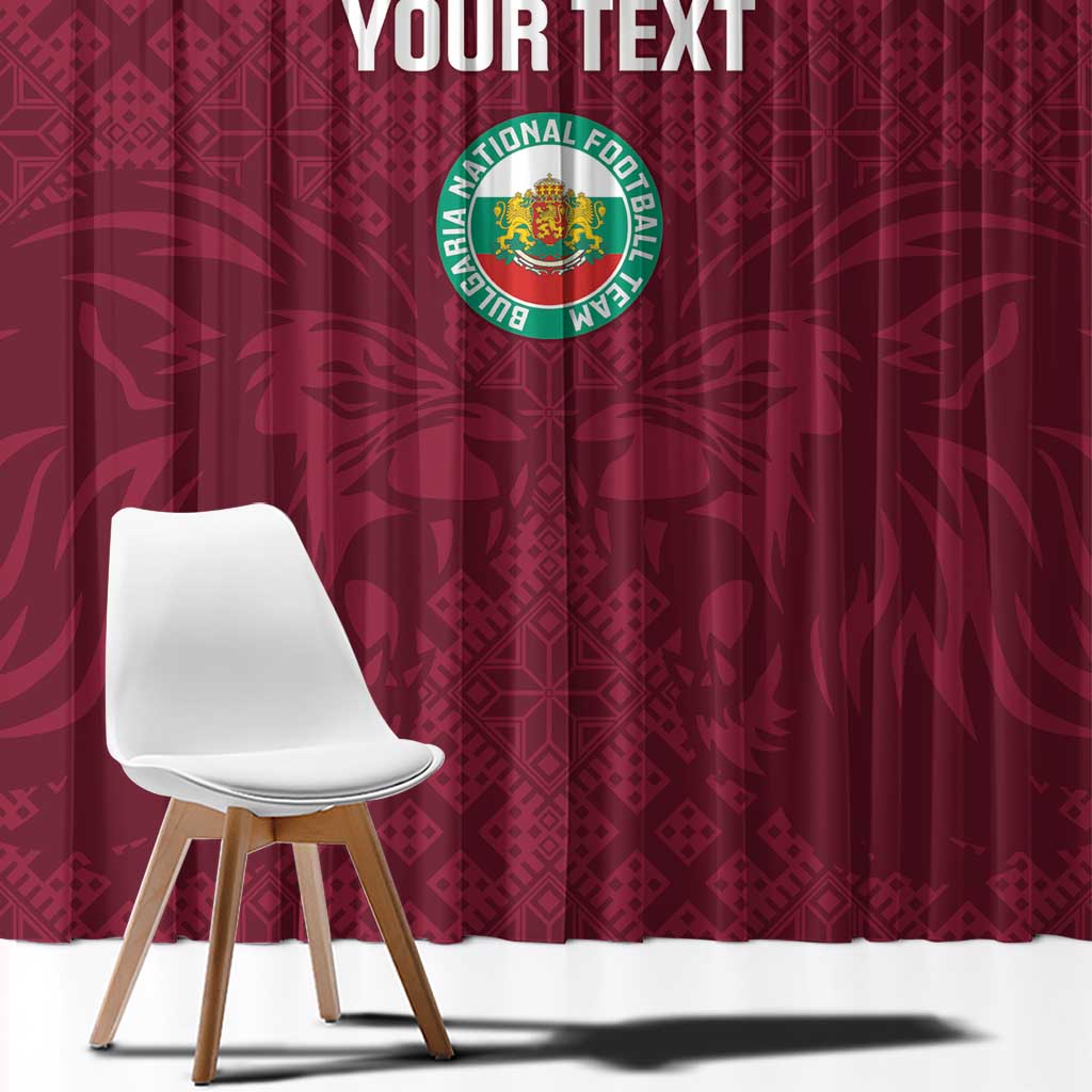 Custom Bulgaria Football Window Curtain Go Lavovete Bulgarian Pattern