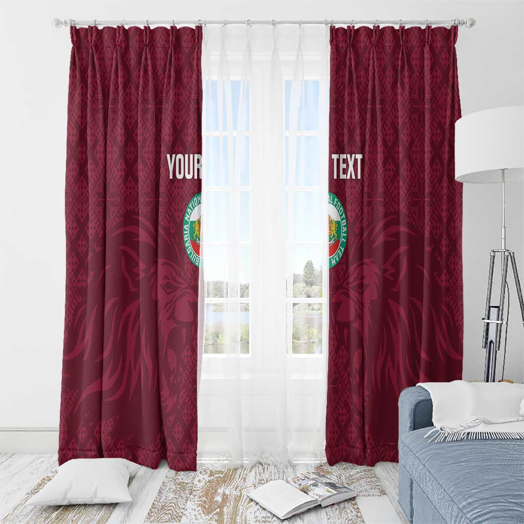 Custom Bulgaria Football Window Curtain Go Lavovete Bulgarian Pattern