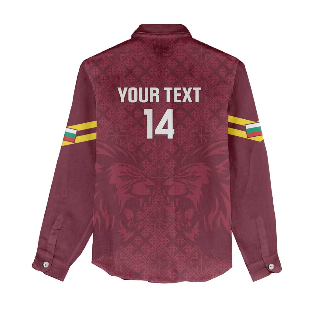 Custom Bulgaria Football Women Casual Shirt Go Lavovete Bulgarian Pattern