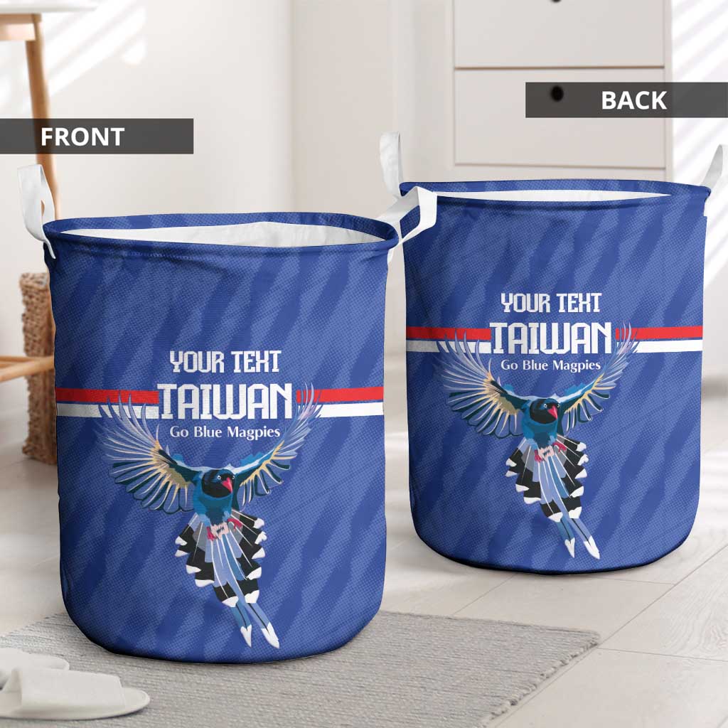 Custom Taiwan Football 2026 Laundry Basket Come On Blue Magpies