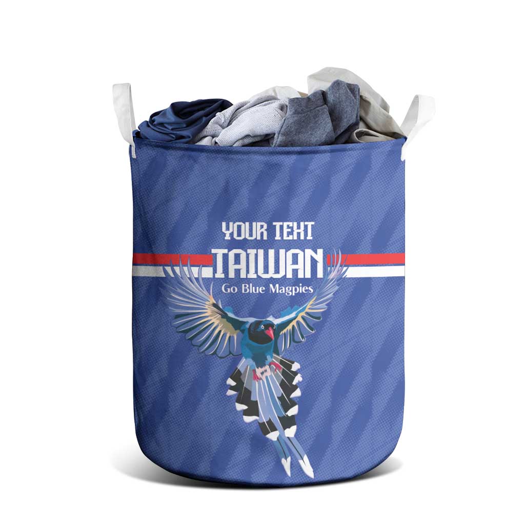 Custom Taiwan Football 2026 Laundry Basket Come On Blue Magpies