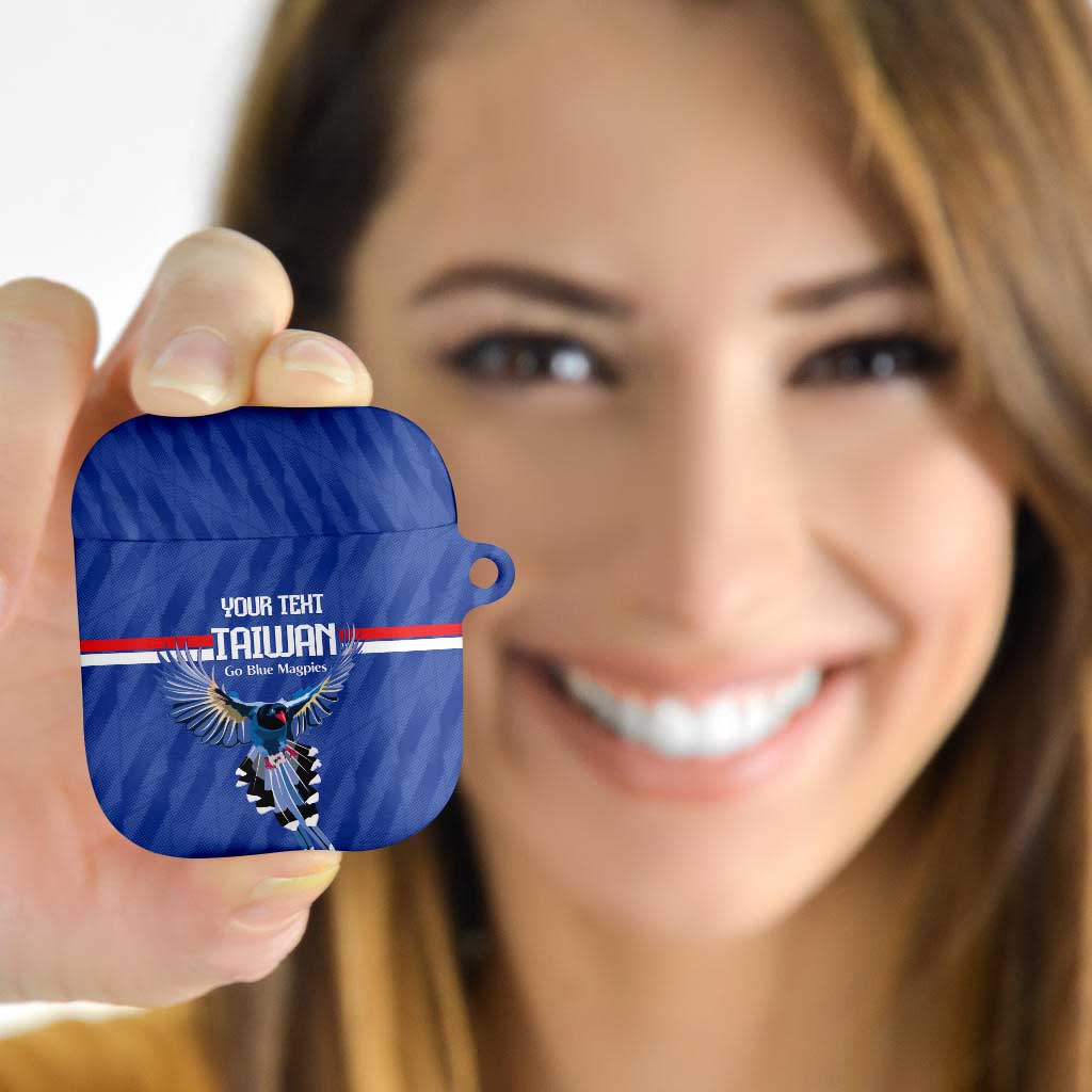Custom Taiwan Football 2026 AirPods Case Come On Blue Magpies
