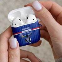 Custom Taiwan Football 2026 AirPods Case Come On Blue Magpies
