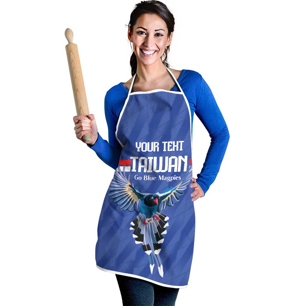 Custom Taiwan Football 2026 Apron Come On Blue Magpies