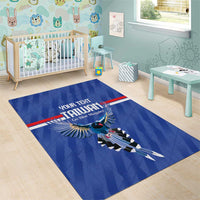 Custom Taiwan Football 2026 Area Rug Come On Blue Magpies