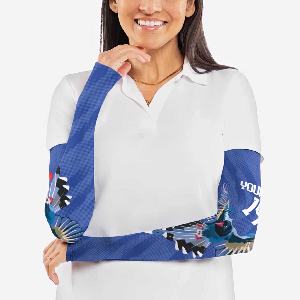 Custom Taiwan Football 2026 Arm Sleeves Come On Blue Magpies