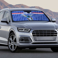 Custom Taiwan Football 2026 Auto Sun Shade Come On Blue Magpies