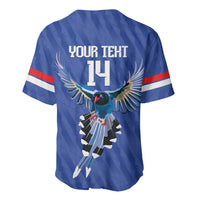 Custom Taiwan Football 2026 Baseball Jersey Come On Blue Magpies