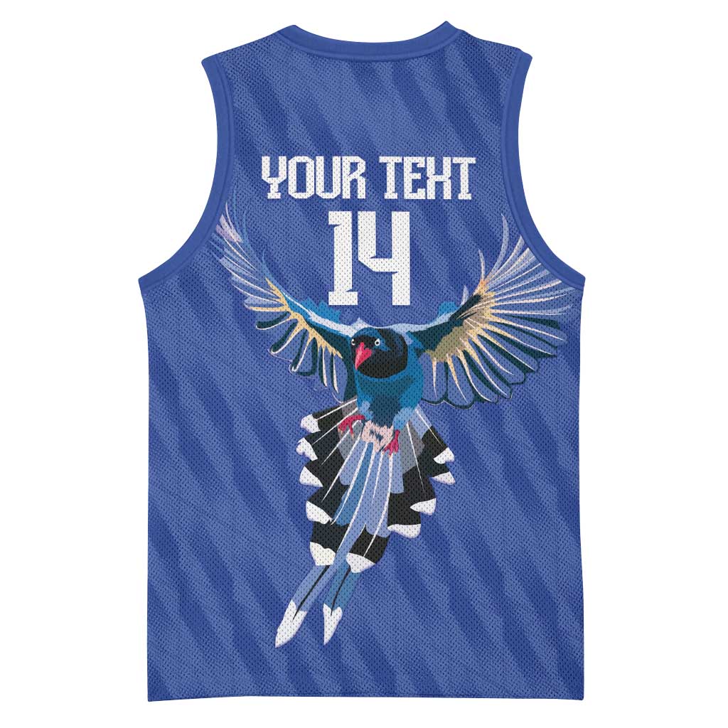 Custom Taiwan Football 2026 Basketball Jersey Come On Blue Magpies