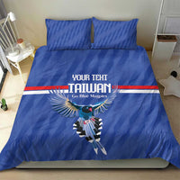 Custom Taiwan Football 2026 Bedding Set Come On Blue Magpies