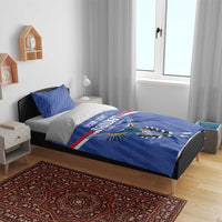 Custom Taiwan Football 2026 Bedding Set Come On Blue Magpies