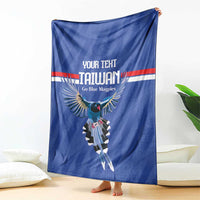 Custom Taiwan Football 2026 Blanket Come On Blue Magpies