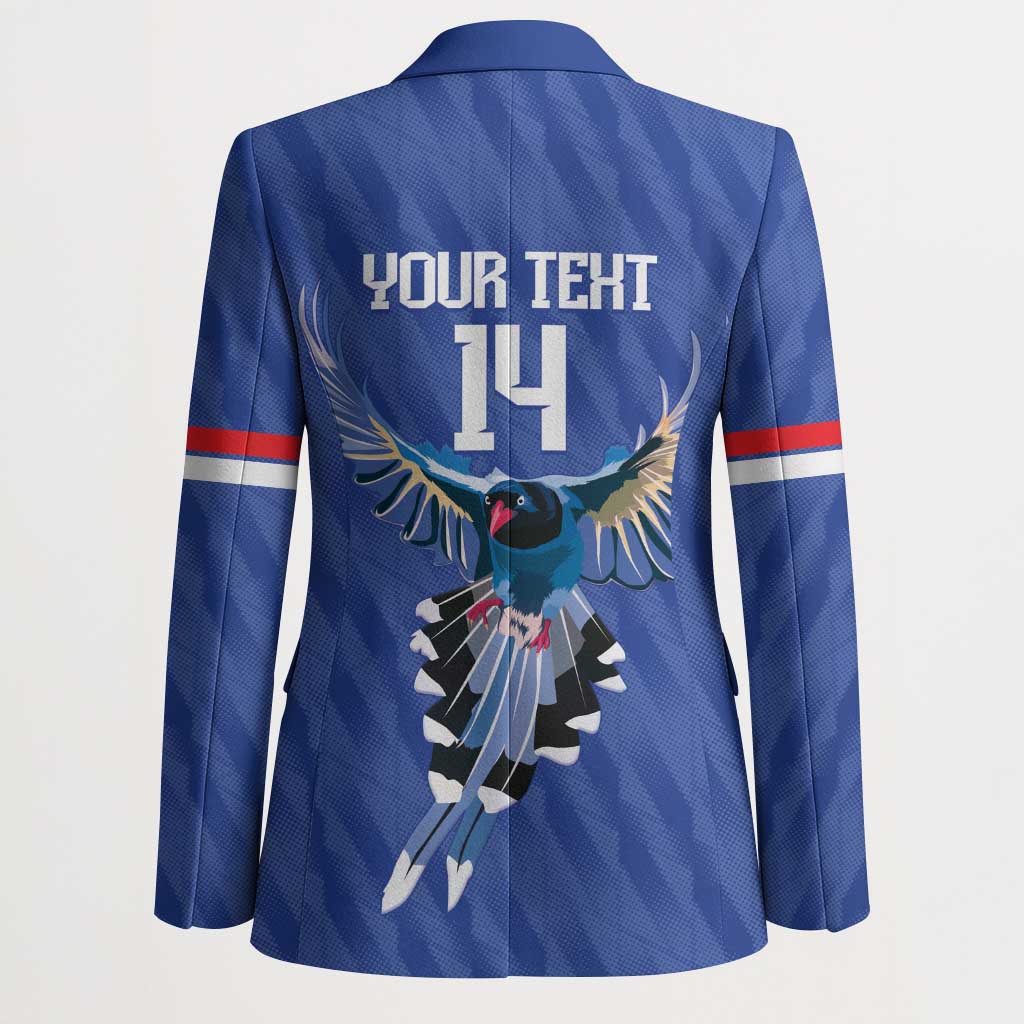 Custom Taiwan Football 2026 Blazer Come On Blue Magpies