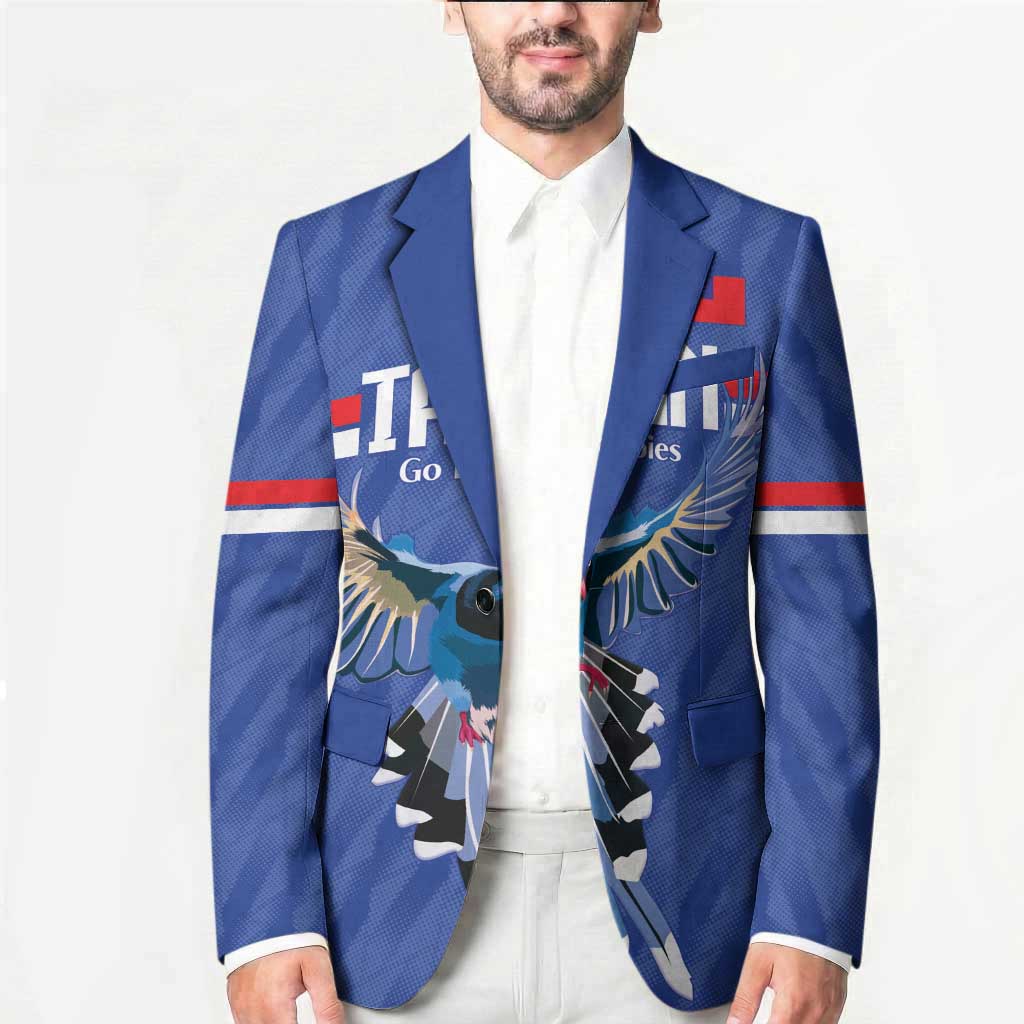 Custom Taiwan Football 2026 Blazer Come On Blue Magpies