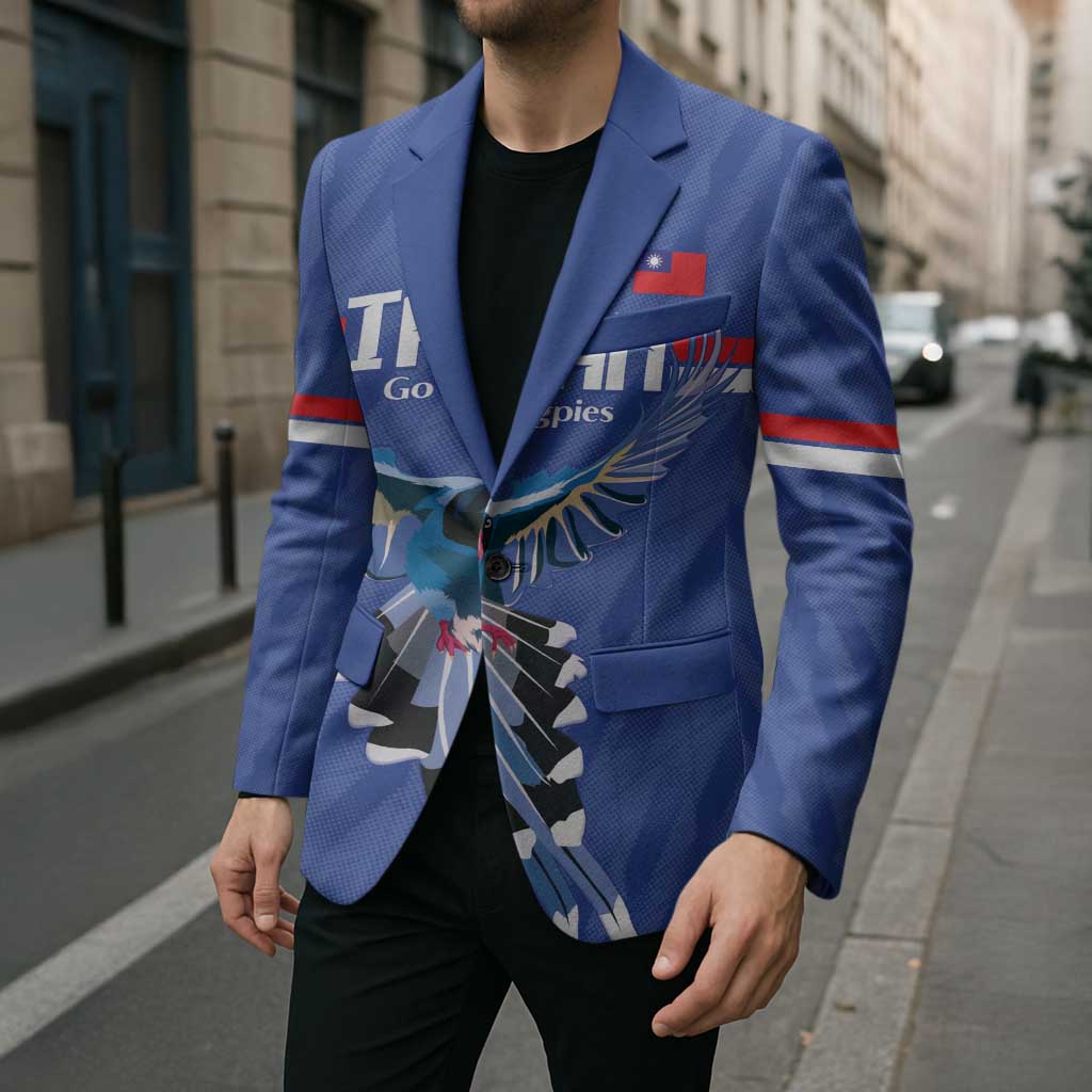 Custom Taiwan Football 2026 Blazer Come On Blue Magpies