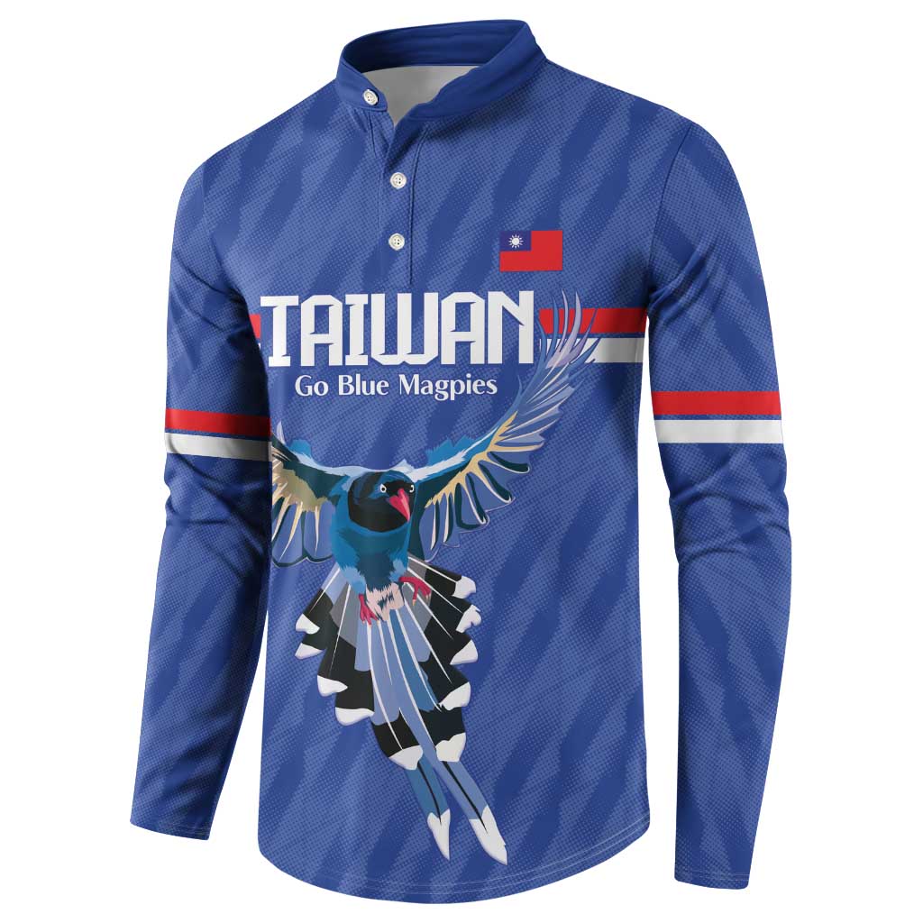 Custom Taiwan Football 2026 Button Sweatshirt Come On Blue Magpies