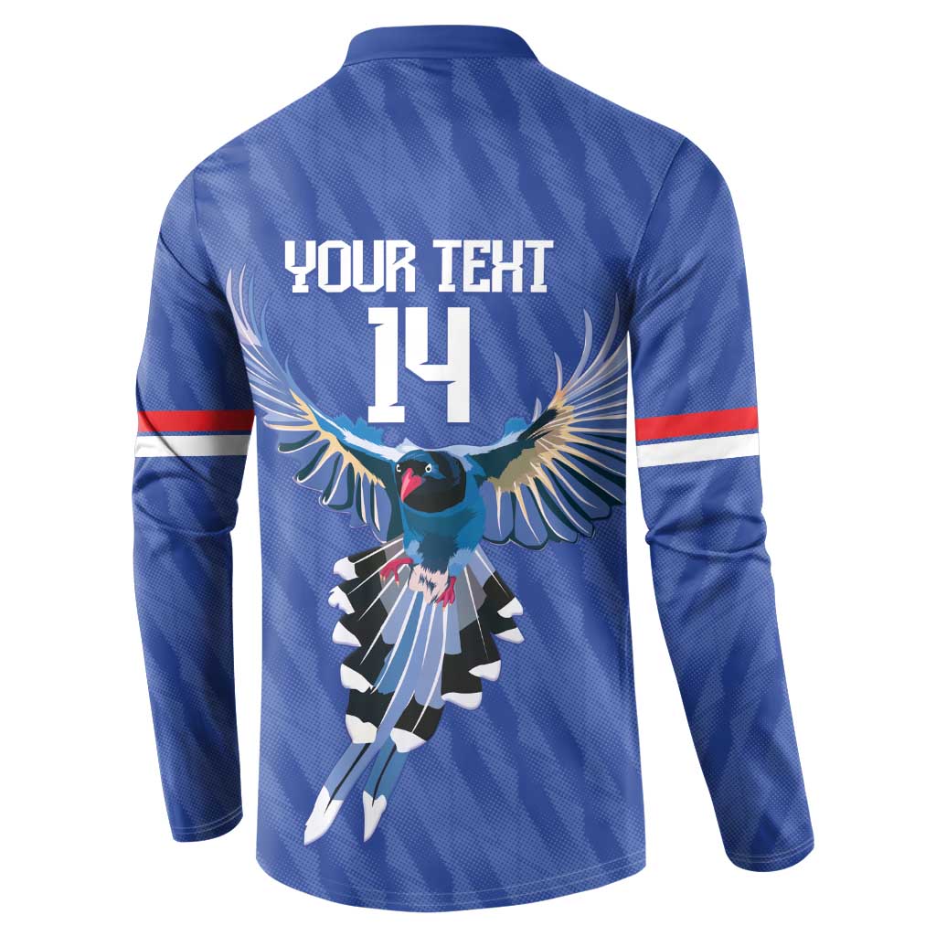 Custom Taiwan Football 2026 Button Sweatshirt Come On Blue Magpies