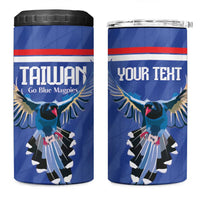 Custom Taiwan Football 2026 4 in 1 Can Cooler Tumbler Come On Blue Magpies