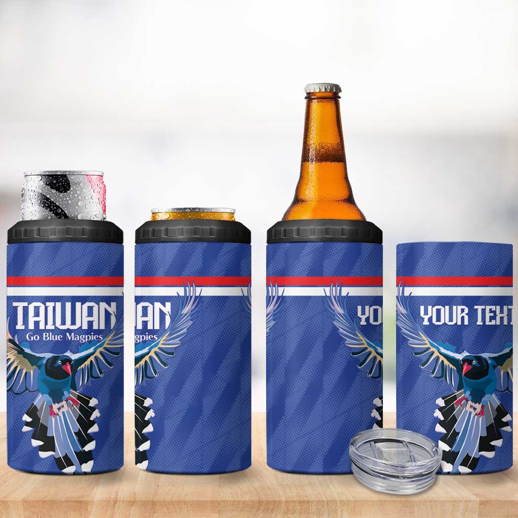 Custom Taiwan Football 2026 4 in 1 Can Cooler Tumbler Come On Blue Magpies